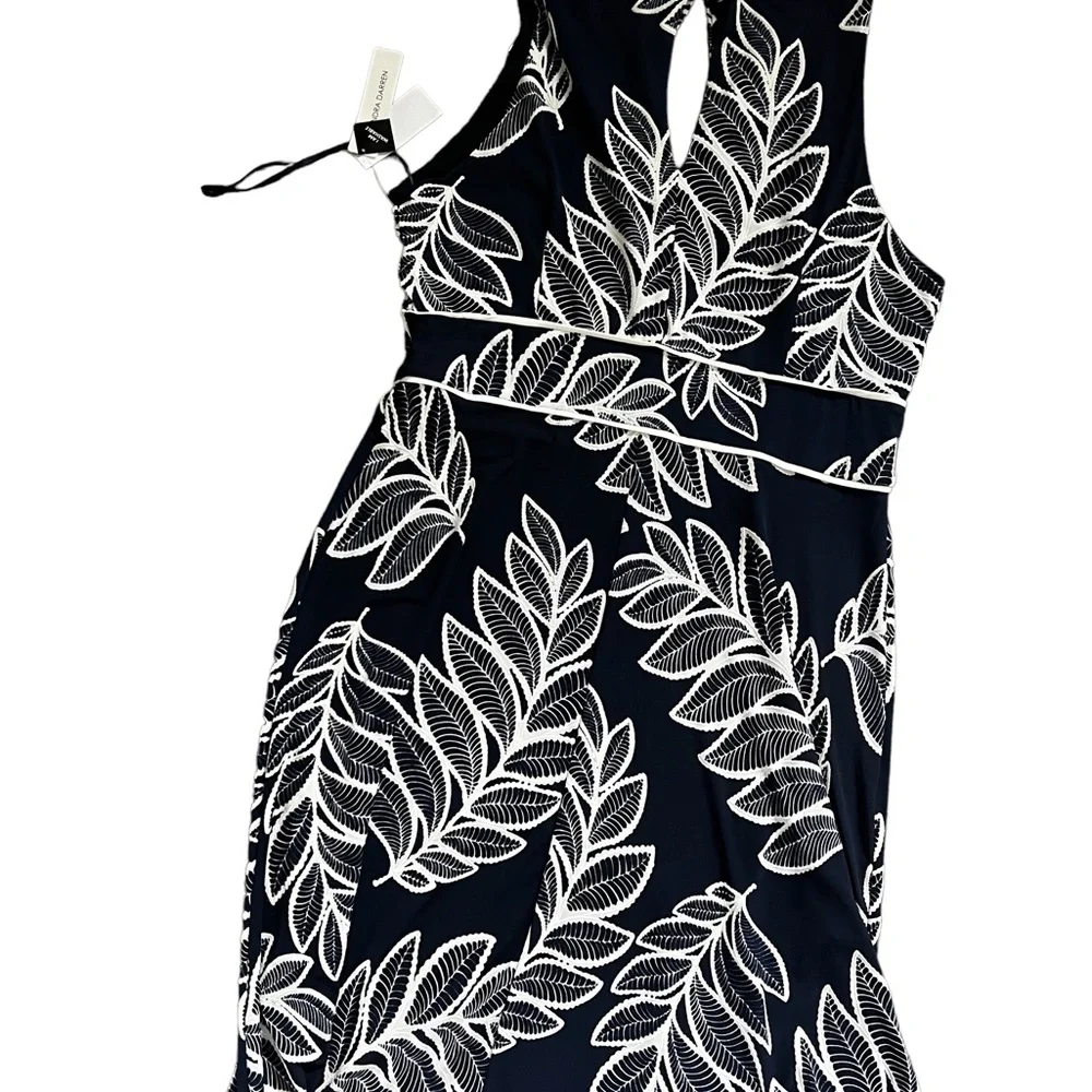 WOMENS NAVY FLORAL DRESS - Picture 2 of 5